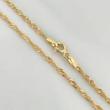 Singapore Chain 1.55 g / 17 3/4 in / 1.4 mm Yellow Gold 18K