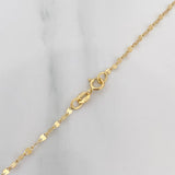 Mirror Flower Chain 0.8 g / 17 3/4 in / 1.7 mm 18K Yellow Gold