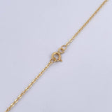 Classic Link Chain Clover 2.4gr / 42.5cm / 1.2mm Electrostatic Black Purple 18K Yellow Gold &