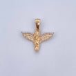 Pendant Angel 2.85gr / 2.5cm / White Zirconia Two-tone Yellow and White 18K Gold &