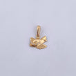 Pendant Airplane 1gr / 1.7cm / White Zircons 18K Yellow Gold &