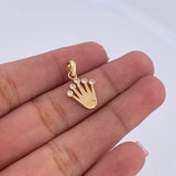 Pendant Corona RX 1.15gr / 2cm / White Zircons 18K Yellow Gold &