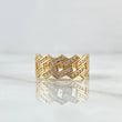 Cuban Ring 3.6gr / T5 1/2 / White Zircons 18K Yellow Gold