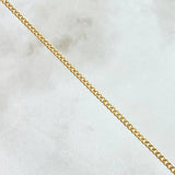 Pulso Cubano 0.8g / 7 3/4 in / 1.9mm Oro Amarillo 18K