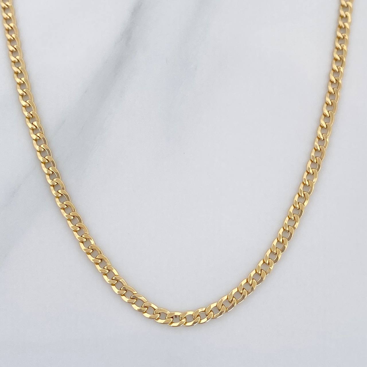 Cadena Cubana 2 g / 16 in / 2.43 mm Oro Amarillo 18K