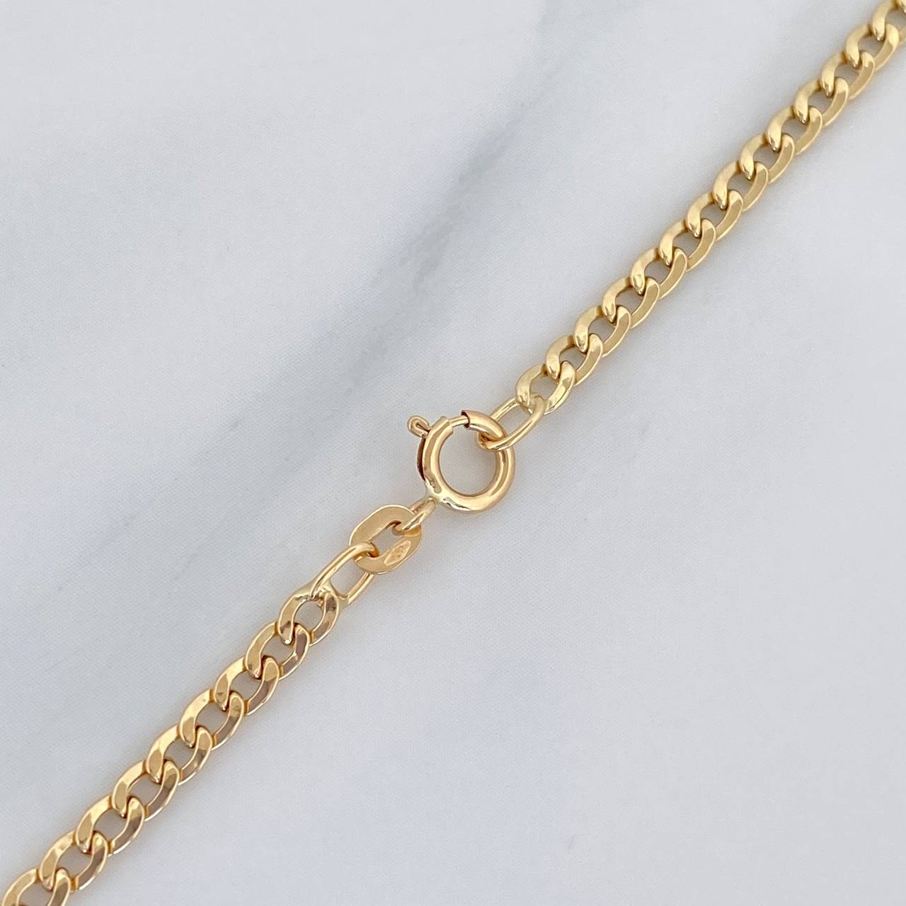Cadena Cubana 2 g / 16 in / 2.43 mm Oro Amarillo 18K