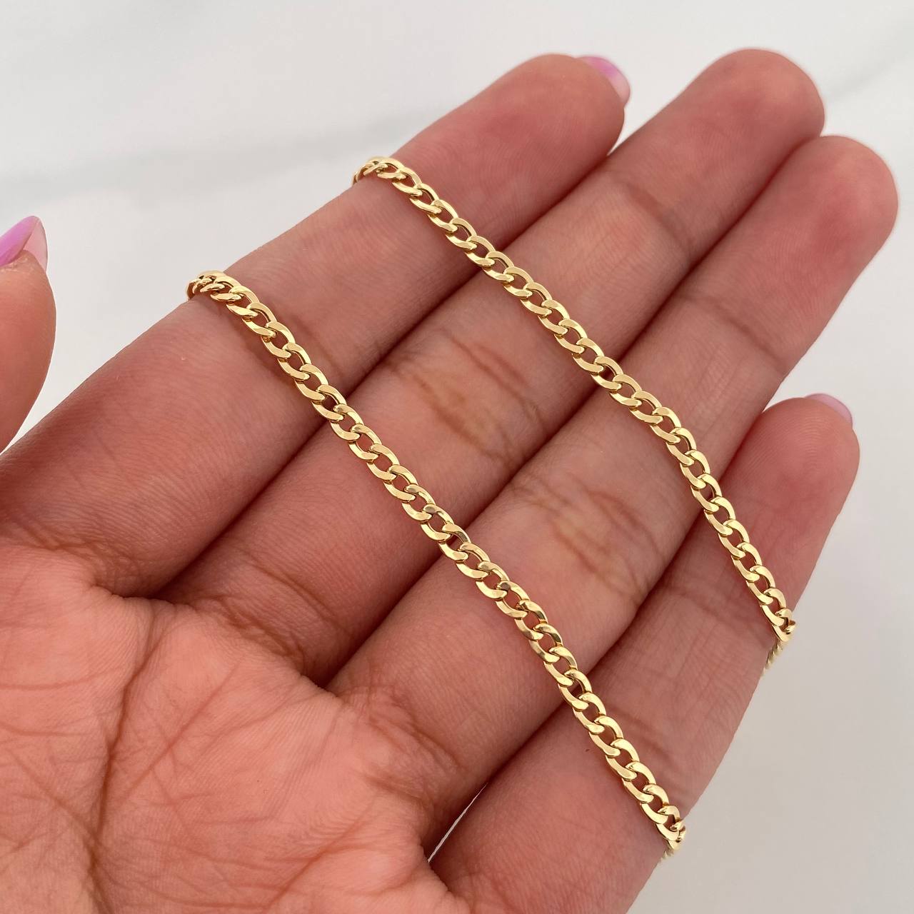 Cadena Cubana 2 g / 16 in / 2.43 mm Oro Amarillo 18K