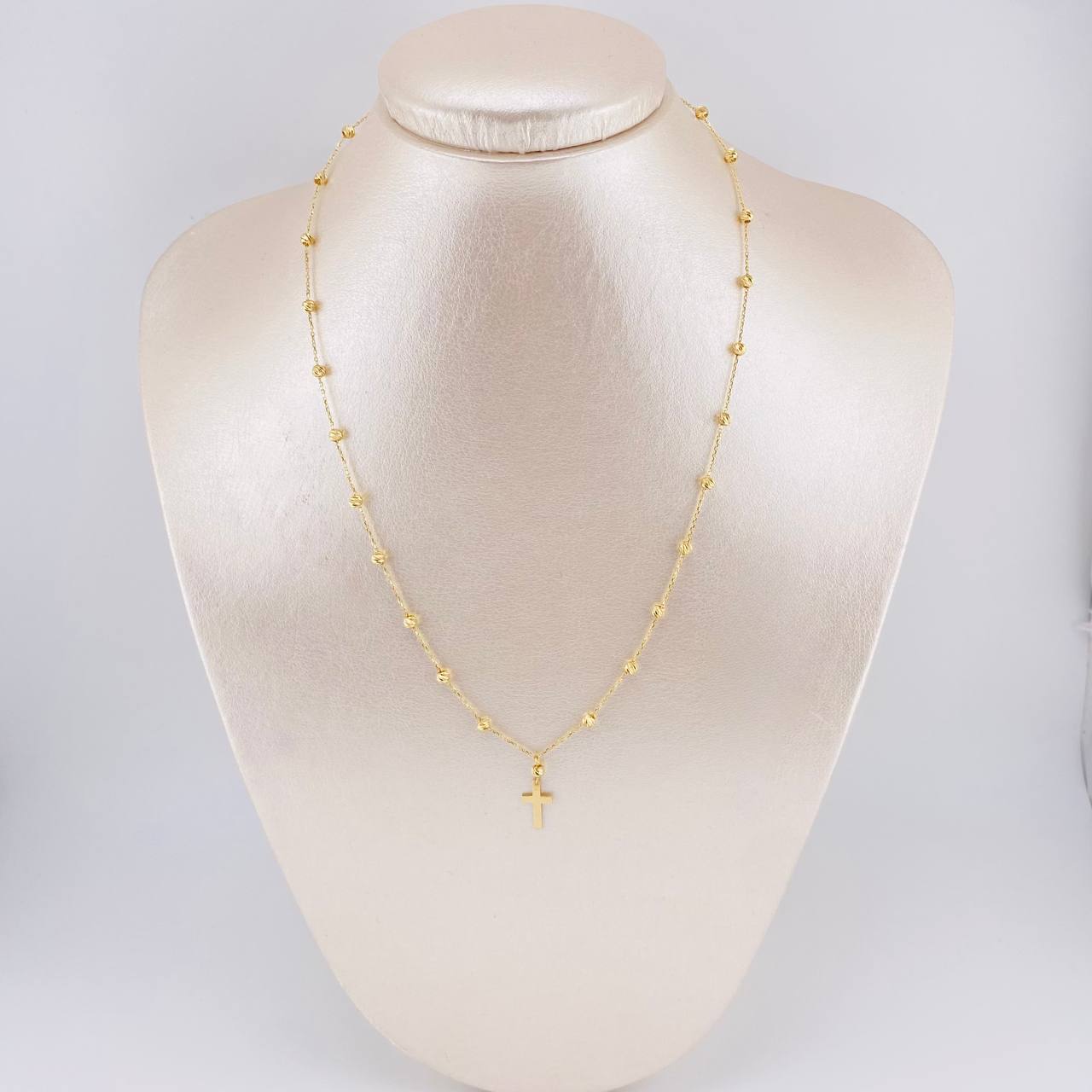 Rosario Cruz Lisa 3.2 g / 18 in / 3 mm Oro Amarillo 18K