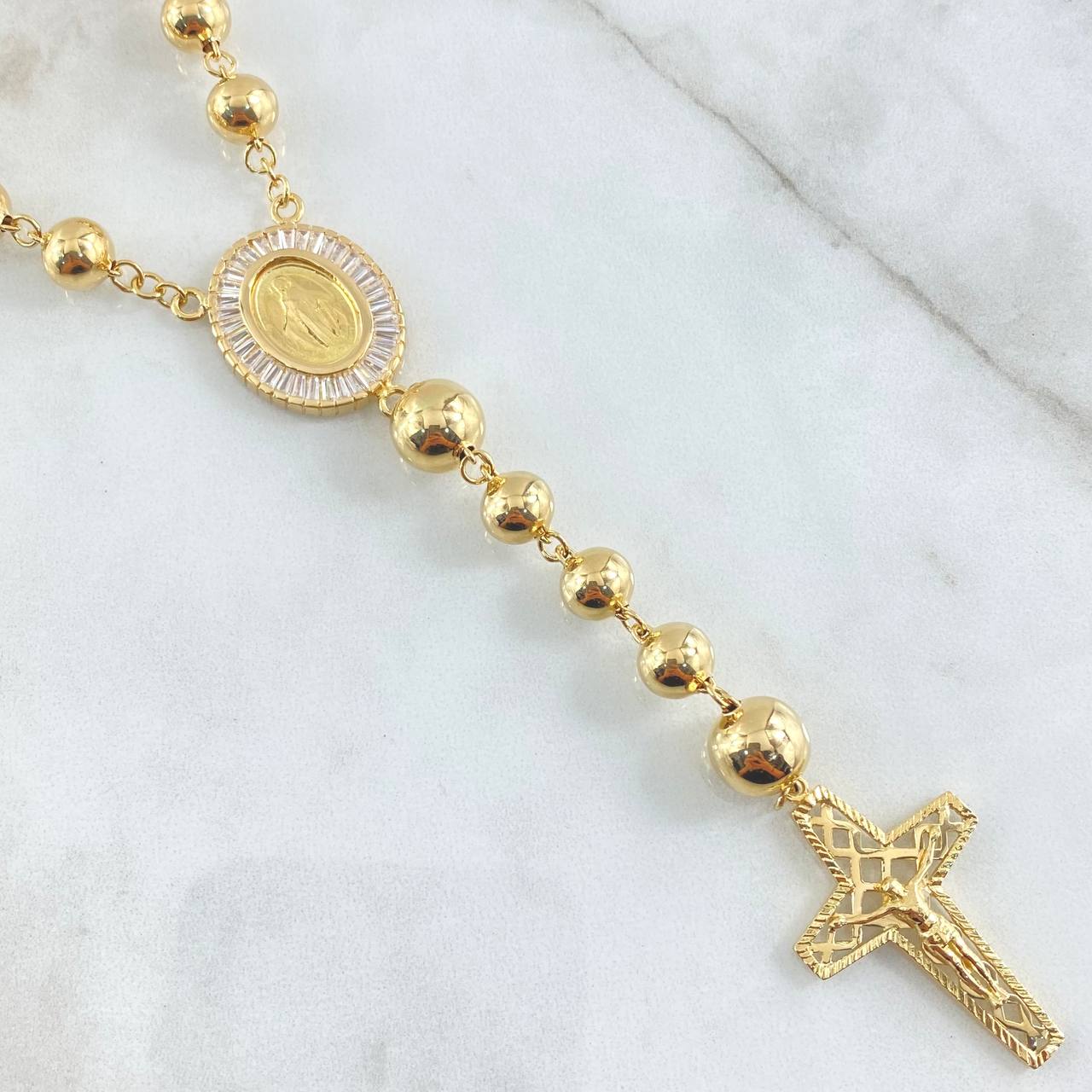 Miraculous Virgin Rosary 50.75gr / 27.6in / 18K Gold ©