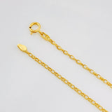 Tobillera Rolo Trebol 3.15g / 9 3/4 in / 1.4mm Oro Amarillo 18K