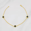 Tobillera Rolo Trebol 3.2g / 9 3/4 in / 1.4mm Oro Amarillo 18K