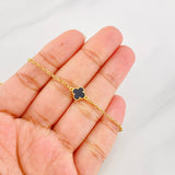 Tobillera Rolo Trebol 3.2g / 9 3/4 in / 1.4mm Oro Amarillo 18K