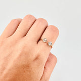 Double Clover Ring 2g / T7 3/4 Three Golds 18K