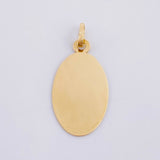 Dije Placa Ovalada 0.85g / 1 in Oro Amarillo 18K