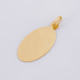 Dije Placa Ovalada 0.85g / 1 in Oro Amarillo 18K