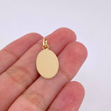 Dije Placa Ovalada 0.85g / 1 in Oro Amarillo 18K