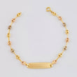 Pulso Bebé GC Placa Rectangular Ovalada 1.6g / 14.8cm / 3.3mm Tres Oros 18K
