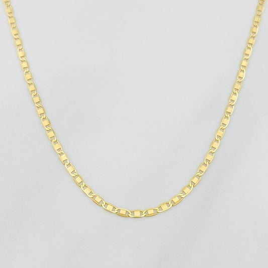 Cadena Escalera Plana 1.55g / 18 in / 1.3mm Oro Amarillo 18K