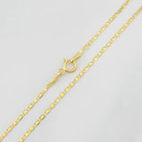 Cadena Escalera Plana 1.55g / 18 in / 1.3mm Oro Amarillo 18K