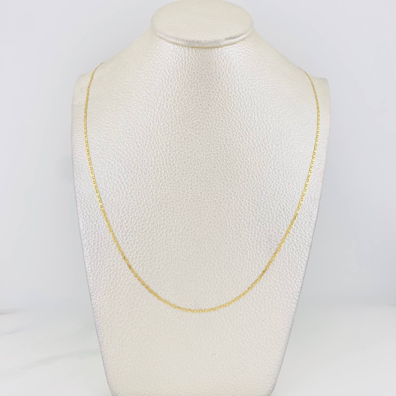 Cadena Escalera Plana 1.55g / 18 in / 1.3mm Oro Amarillo 18K