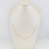Cadena Escalera Plana 1.55g / 18 in / 1.3mm Oro Amarillo 18K