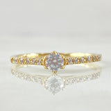 Heart Solitaire Ring 1.6gr / Size 7 / 18K Gold