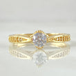 Solitaire Ring Dense Bridge 2.55gr / Size 7 1/4 / 18K Gold *