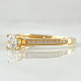 Solitaire Ring Dense Scepter 1.85gr / Size 7 3/4 / 18K Gold