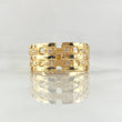 Anillo Segmentado 3.65gr / T7 / Circones Blancos Oro Amarillo 18K