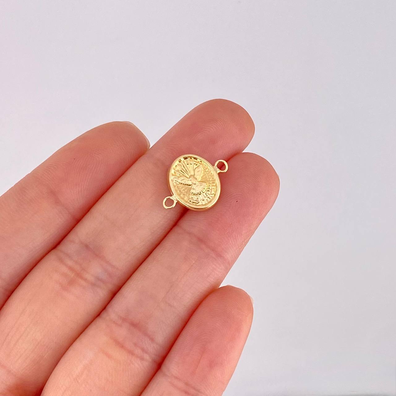 Herraje Espíritu Santo Mate 0.4g / 1/2 in Oro Amarillo 18K