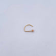 Flat Head Arch Piercing 0.15gr / 1cm / Orange Zircon 18K Yellow Gold (Jewel) &