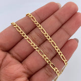 Cadena Figaro 6.25gr / 60.3cm / 3mm Oro Amarillo +0 18K &