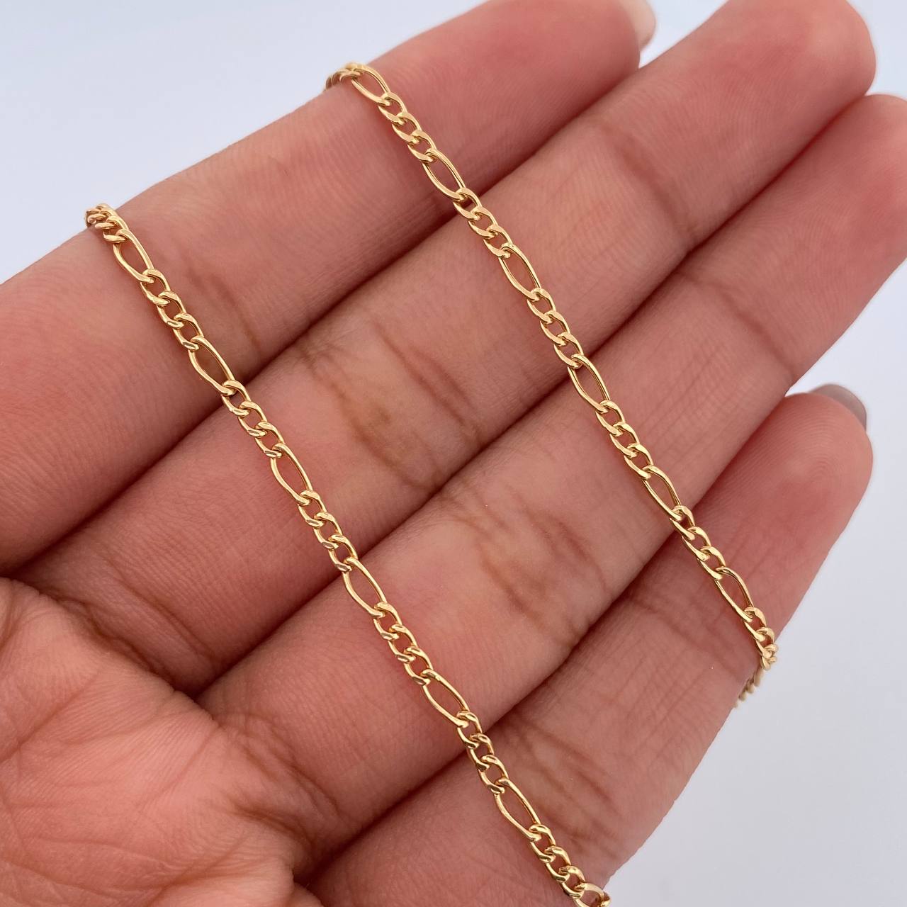 Figaro Chain 2gr / 60.4cm / 1.7mm Yellow Gold +1 18K &