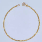 Tobillera Cubana 1.75gr / 23cm / 2.1mm Oro Amarillo +1 18K &