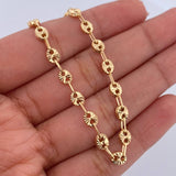 Ankle bracelet GC 5.2gr / 25.6cm / 4mm Diamond Cut 18K Yellow Gold $