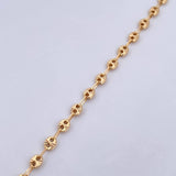 Ankle bracelet GC 5.2gr / 25.6cm / 4mm Diamond Cut 18K Yellow Gold $
