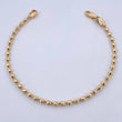 Pulso Militar 6.85gr / 21cm / 3mm Diamantanda Oro Amarillo 18K $