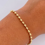 Pulso Militar 5.45gr / 19.4cm / 2.7mm Diamantado Oro Amarillo 18K $