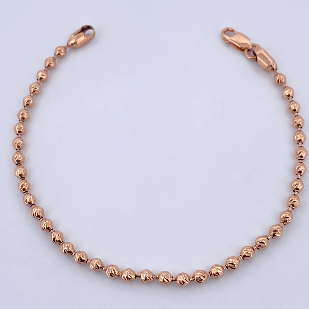Bracelet Military 5.3gr / 19.3cm / 3mm Diamond Cut 18K Rose Gold &