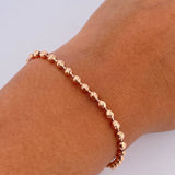 Bracelet Military 5.3gr / 19.3cm / 3mm Diamond Cut 18K Rose Gold &