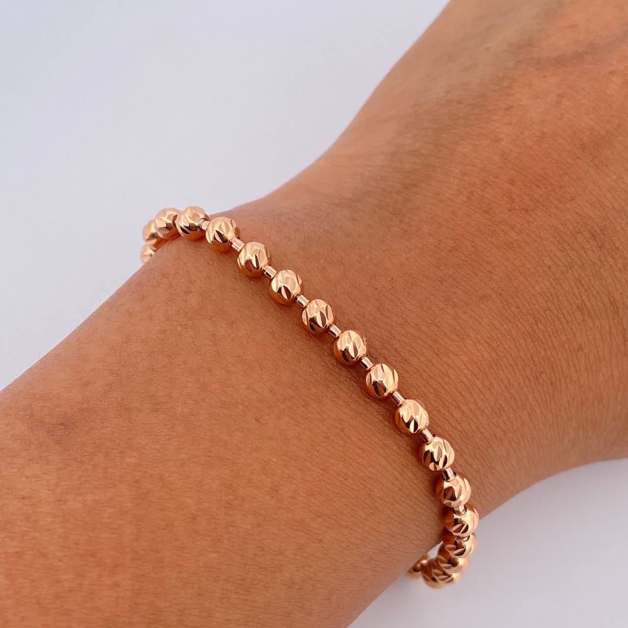 Bracelet Bracelet 9.55gr / 20.7cm / 3.6mm Diamond Cut 18K Rose Gold $