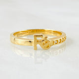 Anillo Fe 2.5gr / T6 / Oro Amarillo 18K *
