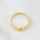 Faith Ring 2.45gr / Size 6 / 18K Gold