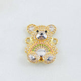 Herraje Oso 4.1gr / 3/4 in / Dos Oros Amarillo Blanco 18K ©
