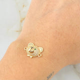 Charm Bear Face 2.25gr / 3/4 in / 18K Yellow Gold ©