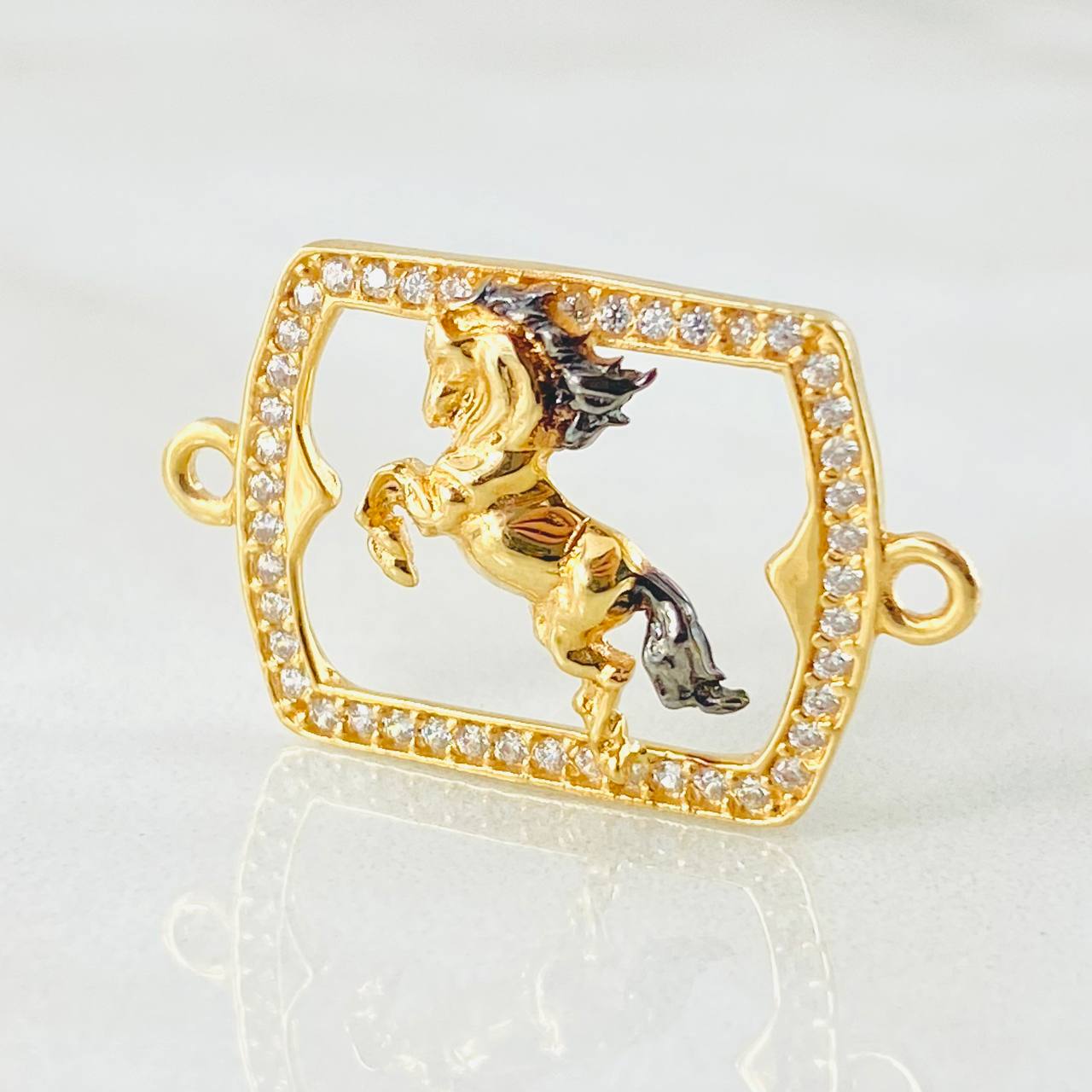 Charm Horse Plate 2gr / 1 in / 18K Yellow Gold ©