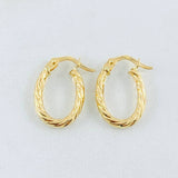 Candongas Mary Ovalada 1.2gr / 3/4 in / Oro Amarillo 18K *