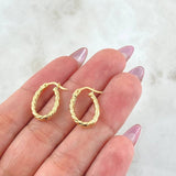 Candongas Mary Ovalada 1.2gr / 3/4 in / Oro Amarillo 18K *