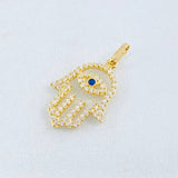 Pendant Hand Hamsa 1.2gr / 1 in / 18K Yellow Gold ©