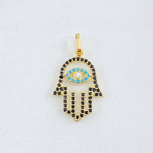 Pendant Hamsa Hand 1.15gr / 1 in / 18K Yellow Gold ©